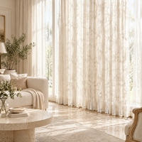 Voilage filtrant la lumière pour chambre et salon, rideau semi-transparent pour l'intimité diurne