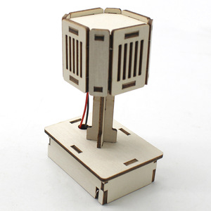Voice Controlled Wooden Lamp <b>Model</b> <b>Kit</b> Geometric Shape Science Experiment Toy For Kids 7-9 Years Old Educational DIY STEM - Product Image 1