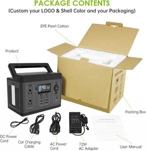 Portable 500W Power Station 560Wh Lithium Ion Battery Backup Solar Mobile Energy <b>Storage</b> 2 AC Outlets for Outdoor <b>Camping</b> - Product Image 5