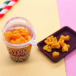 Nuevo Cubo de palomitas de maíz de simulación con tapa vaso de papel accesorios de bricolaje contenedor de plástico accesorios de decoración de Casa de bebé - Product Image 5