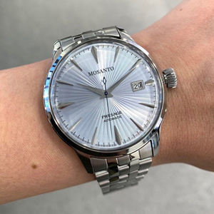 Мужские часы Seikot серии Cocktail — полностью автоматические механические мужские часы в деловом повседневном стиле с синим стальным ремешком - Product Image 3