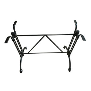 Grande base de table rectangulaire en fonte d'aluminium noire de Bologne - Product Image 3