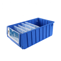 Bacs de rangement en plastique PP recyclable pour entrepôt, épaisseur 3 mm, avec cloisons optionnelles pour commandes personnalisées