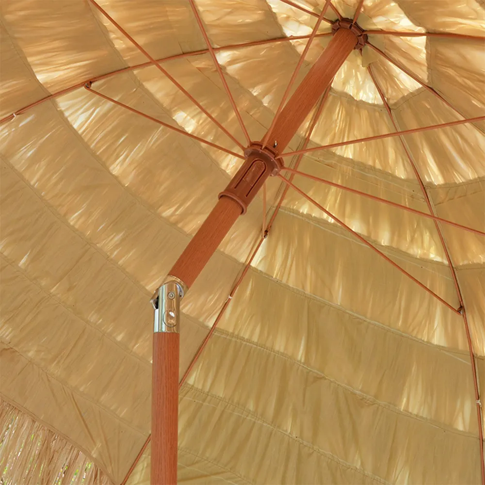Guarda-chuvas De Praia Guarda-chuvas De Palha Populares 368K 170T, Poliéster Pano PP Corda De Palha Mãos Abertas Guarda-chuvas De Palha/