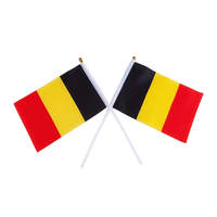 Drapeau national personnalisé à agiter à la main, en polyester, multi-tailles, mini drapeau national imprimé, petit drapeau à tenir à la main