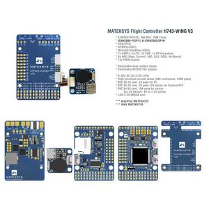 Controlador de Vuelo Metálico MATEK H743-WING V3 ArduPilot INAV <span class=keywords><strong>3</strong></span>-8S de 30.5X30.5mm para Aviones RC, Multirrotores y Drones de Ala Fija - Product Image 5