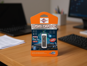 WIEOOMUP ยูเอสบีไดรฟ์ 16GB USB 2.0 แฟลชเมมโมรี่สติ๊กสำหรับจัดเก็บข้อมูลคอมพิวเตอร์ - Product Image 2