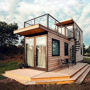 Quacent Flat Pack Modular Tiny Prefabricated Container Home Mobile Light Steel Prefab House Hotel Haus Cottage Hut Apartment