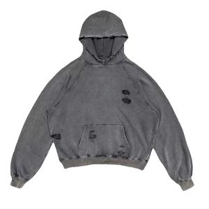 Hoodies courts personnalisés effet vieilli, 100% Coton, Grammage lourd, Coupe oversize, Unisexe, Décontracté, Écologique, Épaules tombantes, Vente en gros - Product Image 1
