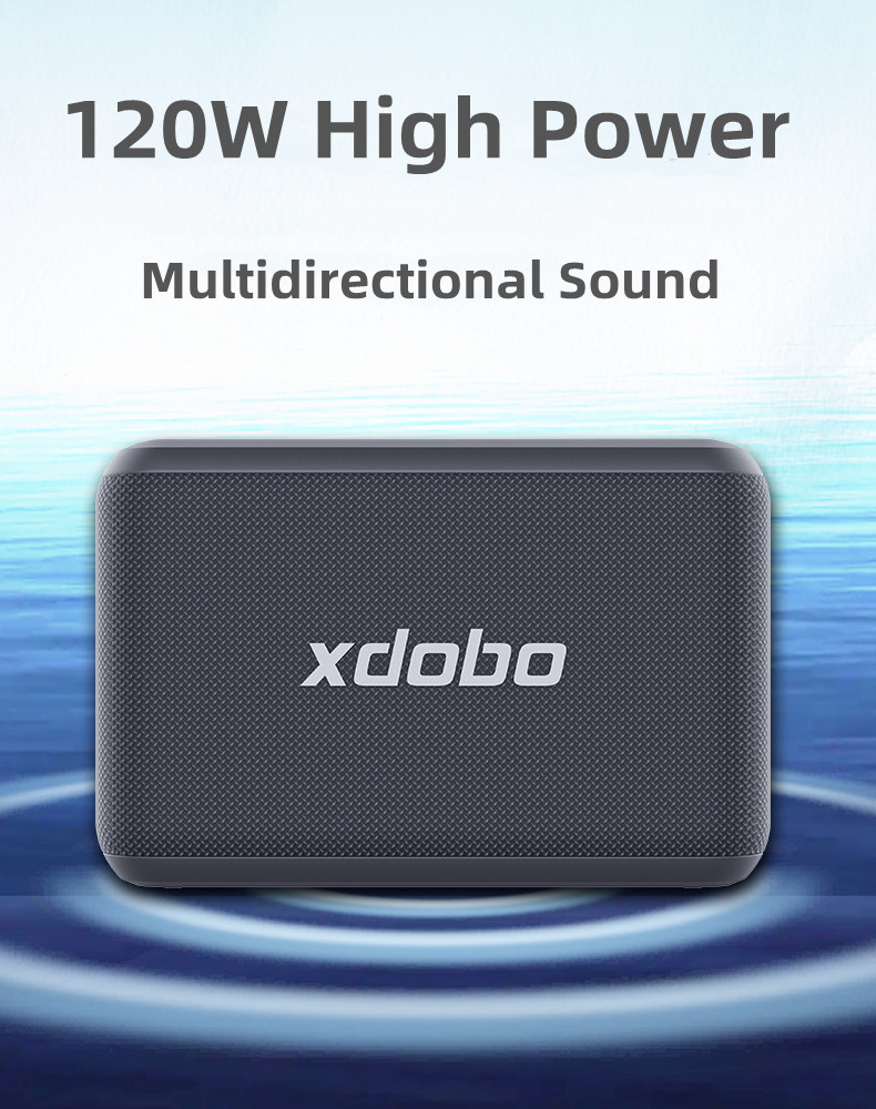 Enceinte Bluetooth XDOBO X8 Plus - 80W Stéréo, Basses Profondes, étanche IPX5, Autonomie 12h - Fonction TWS, Son 360°, Charge USB-C