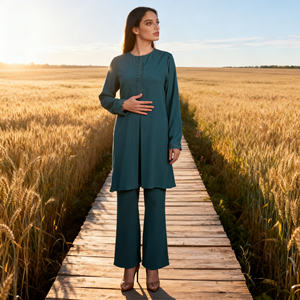 Abaya élégante en polyester imprimé de qualité supérieure, sur mesure pour femmes musulmanes, robe stylée, vente en gros OEM - Product Image 4