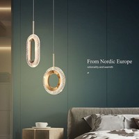 Luminaire de luxe Luminaire suspendu Décoration nordique Lampe suspendue Tables à manger Art Lustre de plafond Petites lampes suspendues à Led
