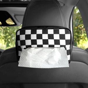 Suporte de Caixa de Lenços para Carro em Couro Luxuoso, Dispensador de Guardanapos Durável para Acessórios Internos, Organizador de Fácil Instalação para Automóveis - Product Image 2