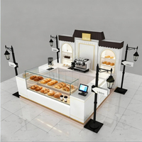 Comptoir d'affichage de café moderne personnalisé Coffee Shop Meubles Design Fashion Coffee Shop Stand Concept de conception de kiosque alimentaire