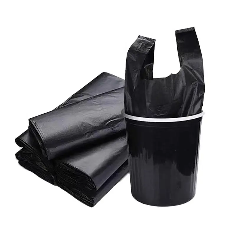 Sacs à déchets noirs à usage unique et robuste, doublures de poubelle solides et épaisses, sac à ordures en rouleau plastique de 30 gallons