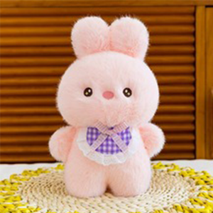 Boneka Kelinci Pink Lembut Produsen Mainan Plush Kustom Mainan Lunak Isi Kapas PP Boneka Hewan Isi Kapas untuk Mesin Cakar Mainan - Product Image 1
