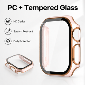 <span class=keywords><strong>Coque</strong></span> de montre CS002 multicolores électroplaquées en PC avec film de protection en verre intégré, antichoc, 46 <span class=keywords><strong>mm</strong></span>, 42 <span class=keywords><strong>mm</strong></span>, 49 <span class=keywords><strong>mm</strong></span>, pour <span class=keywords><strong>Apple</strong></span> <span class=keywords><strong>Watch</strong></span> Series 10, 9, 8 - Product Image 2