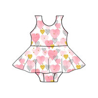 Mejor Venta de bebé Giri verano sin mangas traje de baño diseño personalizado tela elástica niños Boutique ropa vestidos lindos