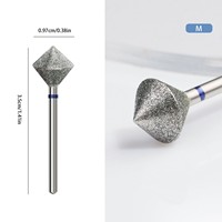 1 pièce Fraise diamantée rotative pour manucure, prétraitement et nettoyage des cuticules, 3/32 pouces, accessoire pour ponceuse à ongles