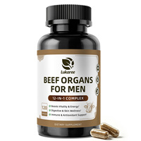 Complément GMP pour la Vitalité Masculine : Organes de Bœuf Nourri à l'Herbe 700mg (Cœur, Foie, Rein, Pancréas), Tribulus, CoQ10, Reishi, Zinc, D3