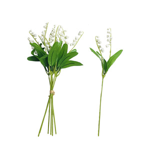 Fleurs artificielles de muguet 36 cm, bouquet de fleurs en soie, décoration intérieure, accessoires de mariage - Product Image 5