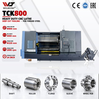 Tour CNC robuste WOJIE TCK800 pour l'usinage profond de l'acier forgé