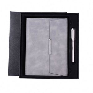 Custom Logo Creative Retro Leather Buckle Promotional A5 Business Notebook with Zodiac Forest <b>Paper</b> and UV Printing - Product Image 4