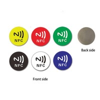 Étiquette NFC anti-métal personnalisée avec logo, 13,56 MHz ISO14443A, avec adhésif puissant pour le métal