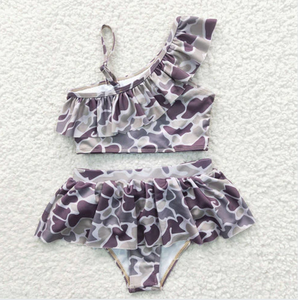 Trajes de baño a juego para niños adultos, camuflaje gris, bañadores para niño - Product Image 4