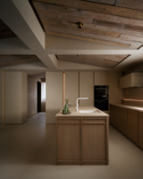 Meuble îlot de cuisine minimaliste en bois massif écologique Ensemble complet de cuisine meuble pour maison résidence