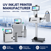 Impresora de Inyección de Tinta UV Automática de Alta Resolución 600DPI Ricoh G5 de Formato Ancho para Códigos QR Variables, Códigos de Barras y Fechas de Caducidad
