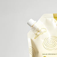 Sachets Doypack à bec verseur refermables en gros pour sauces, vinaigrettes, ketchup, mayonnaise, liquides et condiments – Emballage de recharge personnalisé avec logo
