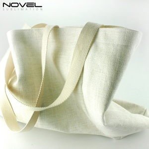 Popular Dye-Sublimation Blank Tote Bags Customized Cotton Linen <b>Handbag</b> <b>Big</b> Size Double-sides Printing Shoulder Bag Shopping Bag - Product Image 3