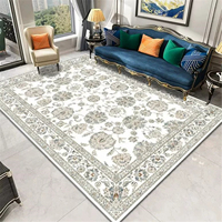Tapis de luxe grande taille au design persan vintage en fausse fourrure de cachemire, tapis doux fabriqué à la machine pour salon, chambre et décoration intérieure