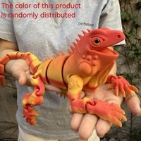 Modelo de Lagarto Realista Impreso en 3D, Éxito de Ventas Transfronterizo, Múltiples Articulaciones Flexibles, Efecto de Gradiente Láser, Coleccionable Popular