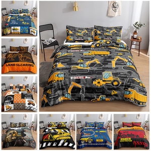 Ensemble <span class=keywords><strong>de</strong></span> housse <span class=keywords><strong>de</strong></span> <span class=keywords><strong>couette</strong></span> en tissu microfibre imprimé réactif 3D 500TC écologique <span class=keywords><strong>de</strong></span> style européen et américain 3 pièces - Product Image 3