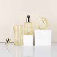 Bouteille en verre personnalisée pour fond de teint avec impression sérigraphique, design unique, pompe pulvérisatrice, cadeau cosmétique, prix de gros