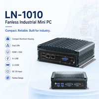 Computadora Industrial sin Ventilador, Control de Máquinas, Doble LAN, COM, USB, Salida de Pantalla, Almacenamiento Opcional, Compatible con Windows y Linux