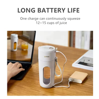 Exprimidor de frutas portátil, licuadora USB, mezclador de frutas, exprimidor recargable para exteriores, Mini mezclador de jugo portátil