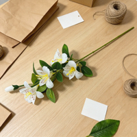 Fleur artificielle réaliste en soie Alstroemeria (lys péruvien) à tige unique, motif tacheté, pour bouquet de mariage, de remise de diplôme ou garniture de vase de table