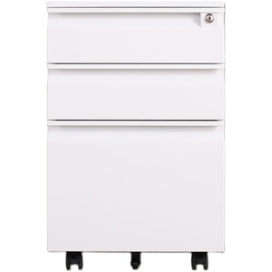 <span class=keywords><strong>Meuble</strong></span> de rangement mobile en acier sous bureau, 3 tiroirs avec roulettes verrouillables et frein, robuste, pour bureau commercial - Product Image 5