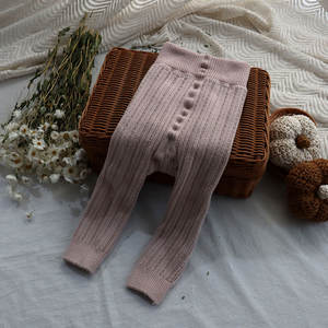 Nuevo Stock español 100% algodón peinado grueso Color sólido <span class=keywords><strong>recién</strong></span> <span class=keywords><strong>nacido</strong></span> costilla doble agujas bebé Legging niños niñas medias Calcetines - Product Image 6