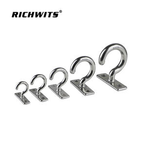 Crochets de plafond en acier inoxydable 304 pour quincaillerie marine, crochets plats en forme de point d'interrogation et crochets courbes pour manteaux, divers styles disponibles - Product Image 3