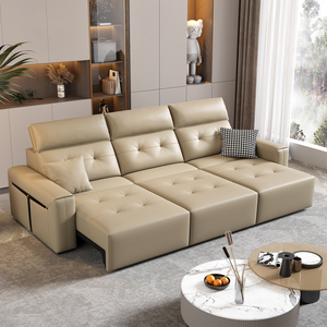 Sofá Cama Eléctrico Popular, Moderno y Suave, con Control Remoto, Multifuncional, de Cuero, Tipo Nube, para Sala de Estar y Hogar - Product Image 3