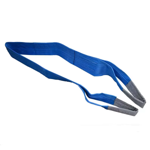 Tüv sertifikalı WLL 8ton 6m 240mm düz gözlü özelleştirilmiş dokuma Sling Polyester kaldırma kayışı - Product Image 1