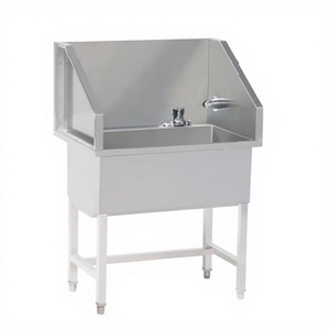 อ่างอาบน้ำสำหรับสัตว์เลี้ยงทำจากสแตนเลสสุดหรูที่ทำความสะอาดและล้างสปาอเนกประสงค์สำหรับสุนัขและแมว - Product Image 2