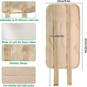 Eonstar minyak kastor untuk nyeri lutut penurunan berat badan organik katun kompres minyak jarak katun organik bungkus tubuh - Product Image 5