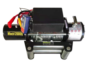 Mini <span class=keywords><strong>cabrestante</strong></span> eléctrico <span class=keywords><strong>4x4</strong></span> aprobado por la CE para ATV/UTV, elevador portátil de 12000 libras, 12V, Motor de CC, polipasto de acero para vehículos, cuerda de alambre automática de 24V - Product Image 4