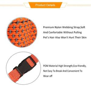 Venta caliente 1 ''Collar de perro reflectante de nailon naranja de alta calidad y correa con patrón impreso y cintas decorativas - Product Image 5