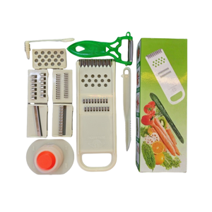 Couteau à éplucher double tête en gros, éplucheur d'ail et de pommes de terre en plastique, râpe à légumes, trancheuse, coupe-concombre - Product Image 3